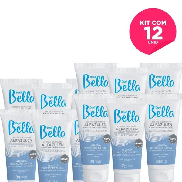 Kitcom12CremeCalmanteAlfazulenDeoDepilBella50g